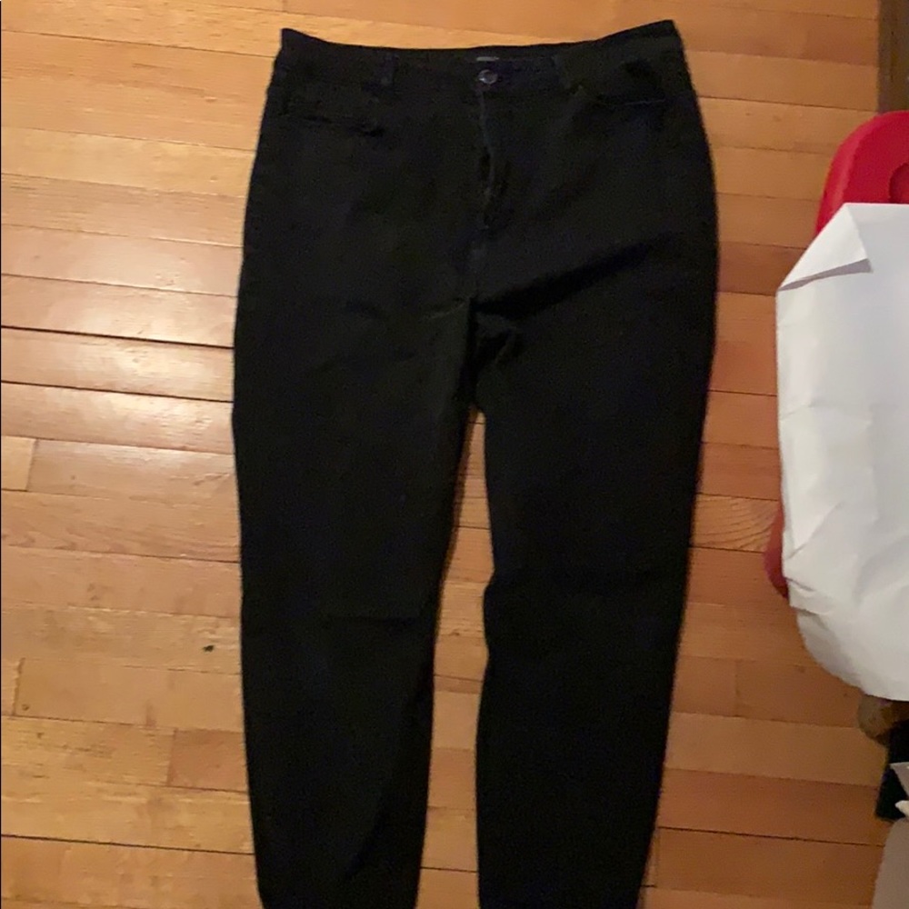 plain black jeans